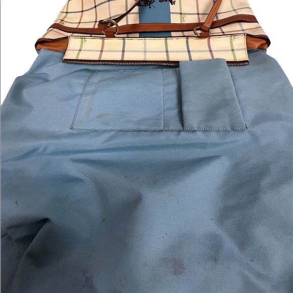 COACH D0868-12557 TABBY LEATHER SHOULDER BAG Cream colored stripes,minor wears. - Picture 5 of 11